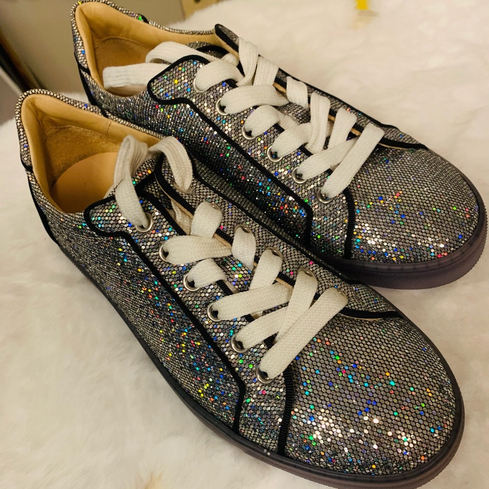 ChristianLouboutin Seava Woman Flat Glitter Disco